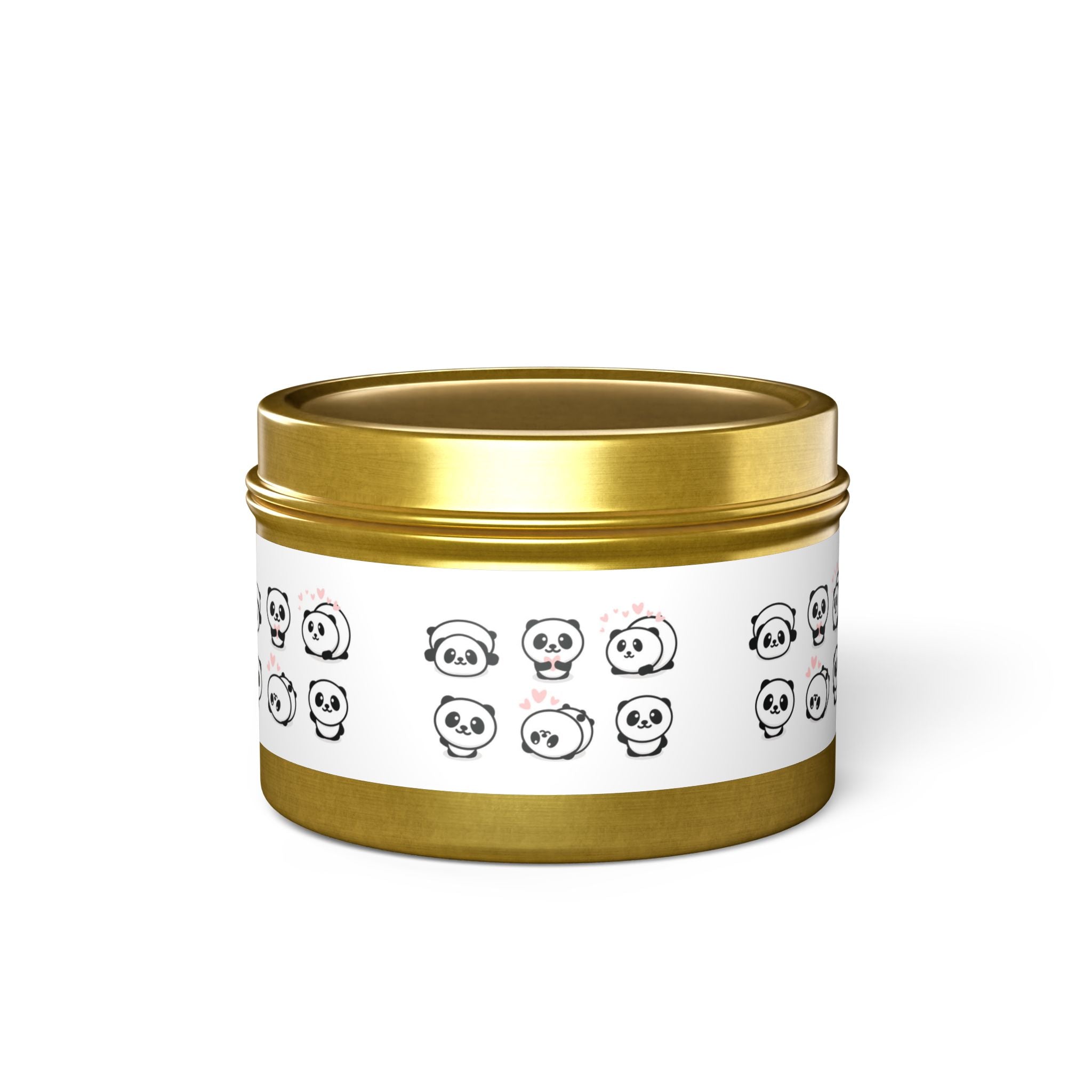 Adorable Panda Tin Candles