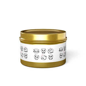 Adorable Panda Tin Candles