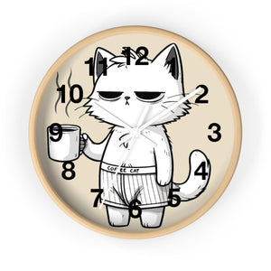 Sleepy Cat Wall Clock