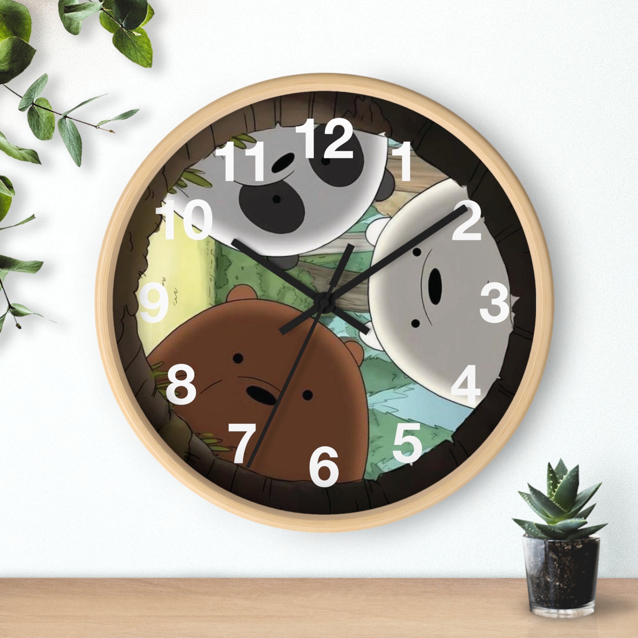 We Bare Bears Wall Clock