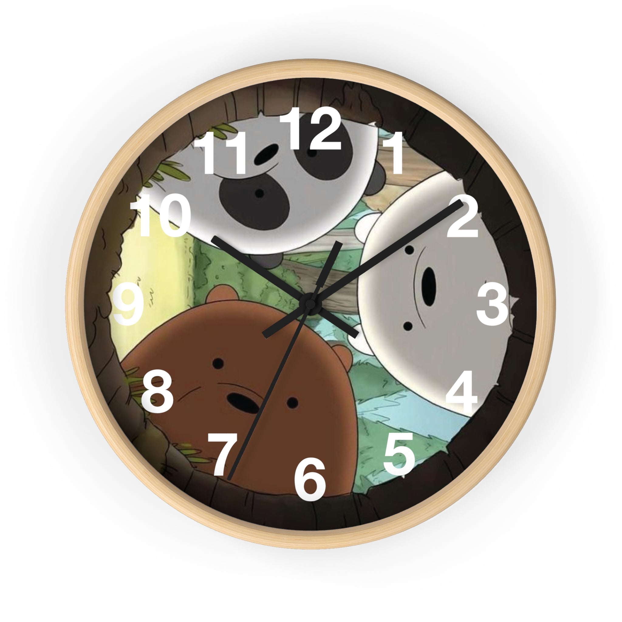 We Bare Bears Wall Clock