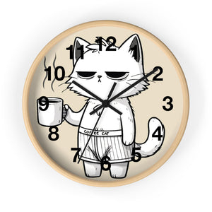 Sleepy Cat Wall Clock